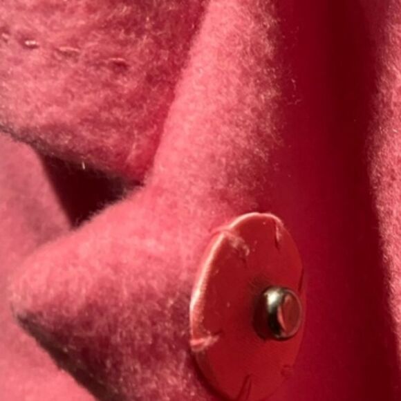 Pink Tartan Cotton Candy Pink Cashmere Wool Coat L - Picture 8 of 16